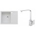 ALVEUS Zestaw INTERMEZZO 30 Zlewozmywak 620x480 mm + bateria RENO, biały