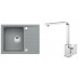 ALVEUS Zestaw INTERMEZZO 30 Zlewozmywak 620x480 mm + bateria RENO, beton