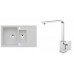 ALVEUS Zestaw INTERMEZZO 70 Zlewozmywak 780x480 mm + bateria RENO, biały