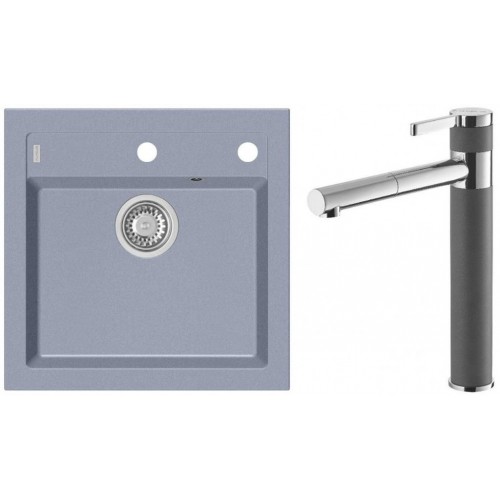 ALVEUS Zestaw FORMIC 20 Zlewozmywak 520x510 mm + bateria ZINA, Steel 04 ALVEUS Zestaw FORMIC 20 Zlewozmywak 520x510 mm + bateria ZINA, Steel 04