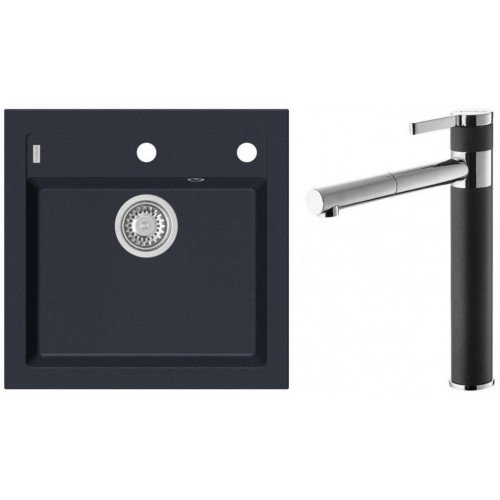 ALVEUS Zestaw FORMIC 20 Zlewozmywak 520x510 mm + bateria ZINA, Twilight 05