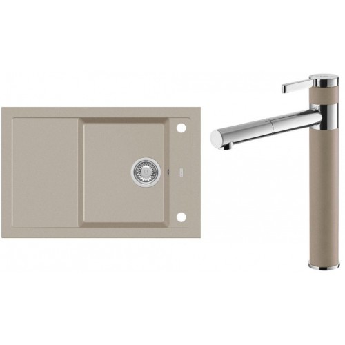 ALVEUS Zestaw FORMIC 30 Zlewozmywak 760x500 mm + bateria ZINA, Pebble 02