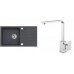 ALVEUS Zestaw GALAPAGOS 30 Zlewozmywak 770x430 mm + bateria RENO, czarny