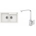 ALVEUS Zestaw ROCK 90 Zlewozmywak 780x480 mm + bateria RENO, biały