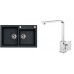 ALVEUS Zestaw ROCK 90 Zlewozmywak 780x480 mm + bateria RENO, czarny