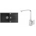 ALVEUS Zestaw VICTORIA 30 Zlewozmywak 780x435 mm + bateria RENO, czarny