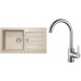 ALVEUS Zestaw VICTORIA 30 Zlewozmywak 780x435 mm + bateria TONIA, beżowy + chrom