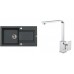 ALVEUS Zestaw FALCON 30 Zlewozmywak 780x435 mm + bateria RENO, czarny