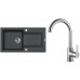 ALVEUS Zestaw FALCON 30 Zlewozmywak 780x435 mm + bateria TONIA, czarny + chrom