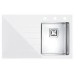ALVEUS CRYSTALIX 10 Zlewozmywak szklany, biały/satyna, 860 x 540 mm, prawy 1099632