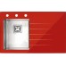 ALVEUS Crystalix 10 zlewozmywak szklany, 860 x 500 mm, czerwony Crystalix10/ROT