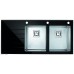 ALVEUS Crystalix 30 zlewozmywak szklany, 1160 x 540 mm, prawy, czarny 1070321