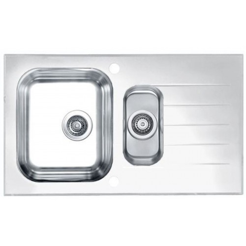ALVEUS GLASSIX 20 Zlewozmywak stalowy/szklany, 860 x 500 mm, satin, biały 1100016
