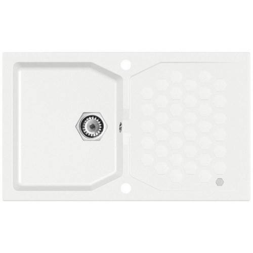 ALVEUS SENSUAL 30 Zlewozmywak granitowy, 850 x 520 mm, biały