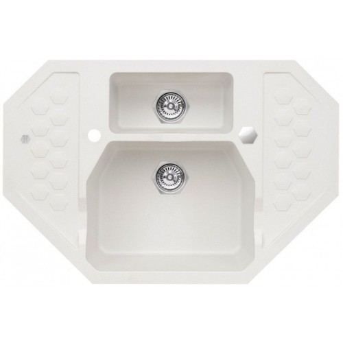 ALVEUS SENSUAL 60 Zlewozmywak granitowy, 900 x 610 mm, biały