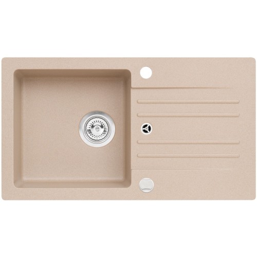 ALVEUS CORTINA 140 Zlewozmywak granitowy, 750 x 420 mm, POP-UP, beżowy