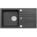 ALVEUS CORTINA 140 Zlewozmywak granitowy, 750 x 420 mm, POP-UP, czarny
