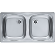 ALVEUS BASIC 160 Zlewozmywak stalowy, 780 x 435 mm, satyna 1039144