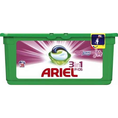 ARIEL Touch of Lenor 3v1 kapsułki do prania 28ks ARIEL Touch of Lenor 3v1 kapsułki do prania 28ks