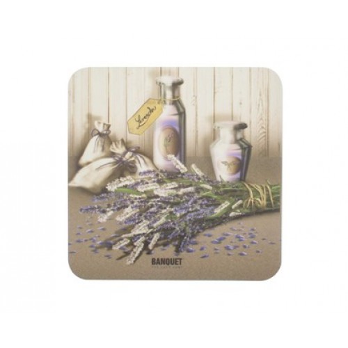 BANQUET Zestaw plastikowych podkładen na stół 10x10 cm Lawenda 12CF43287CST