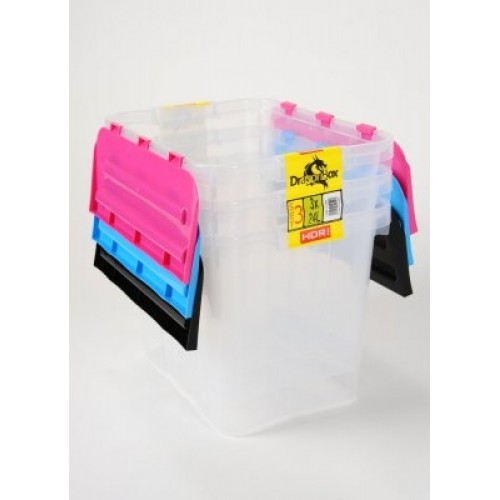 HEIDRUN Pojemnik z pokrywką 3 sztuki 30 x 39,5 x 29,5 cm, 24 l 31649 HEIDRUN Pojemnik z pokrywką 3 sztuki 30 x 39,5 x 29,5 cm, 24 l 31649