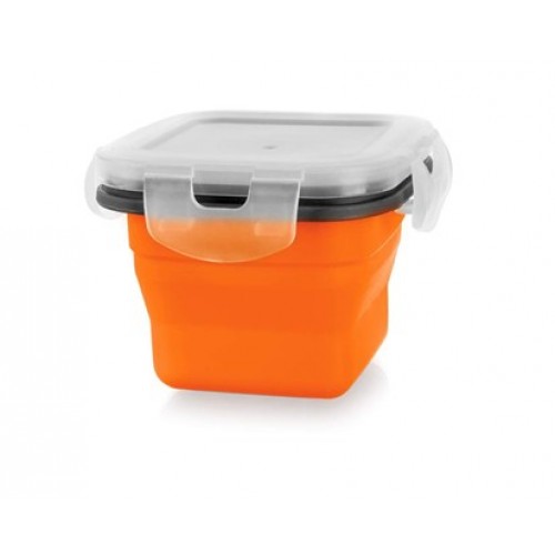 BANQUET Silikonowa składana miska z pokrywką Culinaria Orange pomarańczowa 3126600O