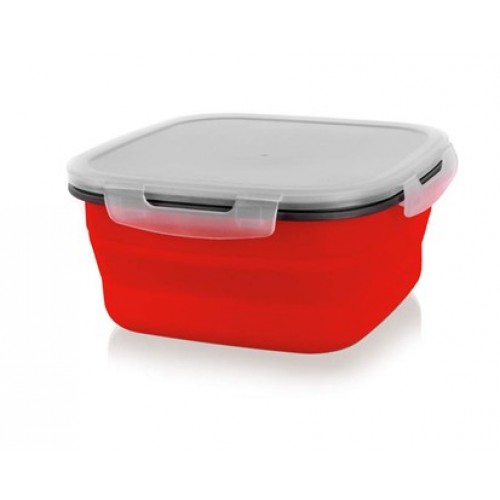 BANQUET Silikonowa składana miska z pokrywką 1900ml, CULINARIA RED czerwona 3126610R BANQUET Silikonowa składana miska z pokrywką 1900ml, CULINARIA RED czerwona 3126610R