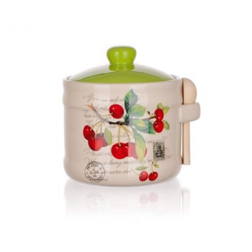 BANQUET Cukierniczka z łyżeczką 400 ml Cherry 60ZF1099CH BANQUET Cukierniczka z łyżeczką 400 ml Cherry 60ZF1099CH