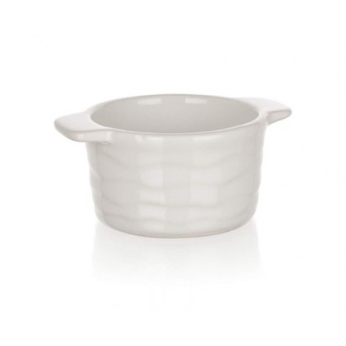 BANQUET Ceramiczna forma do zapiekania, okrągła 11x8,5cm Culinaria White 60ZF07