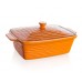 BANQUET Ceramiczna forma do zapiekania z pokrywą 33x21cm Culinaria Orange 60ZF10