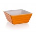 BANQUET Ceramiczna forma do zapiekania 9,5 x9,5cm pomarańczowo-biała Culinaria 60ZF16