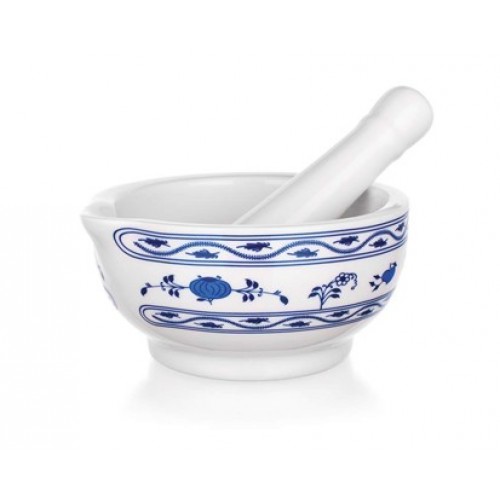 BANQUET Ceramiczny moździerz z ubijakiem Onion, biały z motywem cebuli 60810847ONI BANQUET Ceramiczny moździerz z ubijakiem Onion, biały z motywem cebuli 60810847ONI