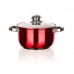BANQUET Garnek z pokrywką 2,8L Maestro Red czerwony 48HF09RC18