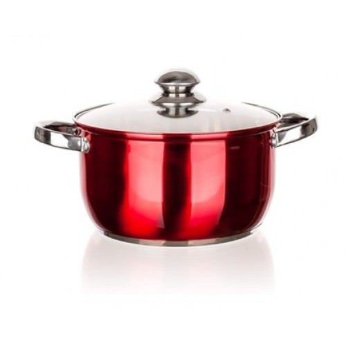 BANQUET Garnek z pokrywką 5,7 L Maestro Red czerwony 48HF09RC24
