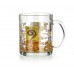 BANQUET Kubek szklany Odense 330ml dekor kawa II assort 04M223112