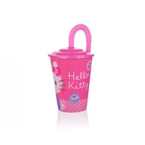 BANQUET Kubek z pokrywką Hello Kitty L 450 ml różowy 1213HK37371