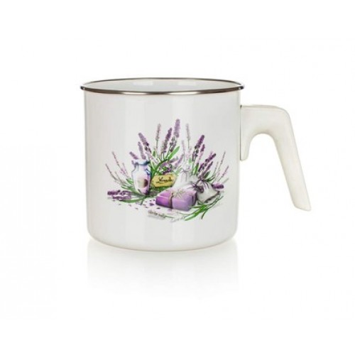 BANQUET Kubek emaliowany do gotowania mleka 12x12cm LAVENDER 13CPSM12LAV