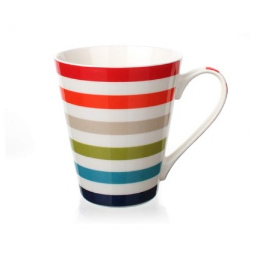 BANQUET Kubek RAINBOW 300 ml, kolorowe paski 60220005