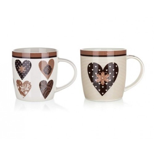 BANQUET Kubek CHOCO HEARTS 360 ml 60220007 BANQUET Kubek CHOCO HEARTS 360 ml 60220007