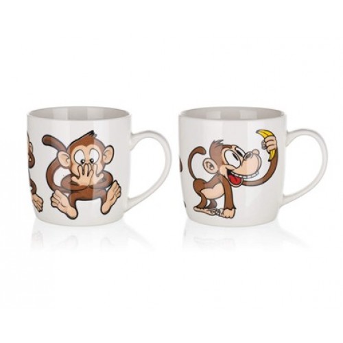 BANQUET Kubek MONKEY 320 ml, assorted 60270001 BANQUET Kubek MONKEY 320 ml, assorted 60270001