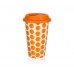 BANQUET Kubek z podwójną ścianką i silikonową pokrywką 280ml COLOR PLUS 60338003O
