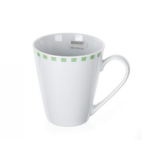 BANQUET CUBITO GREEN Kubek 290 ml biały/zielony 60AAW112120