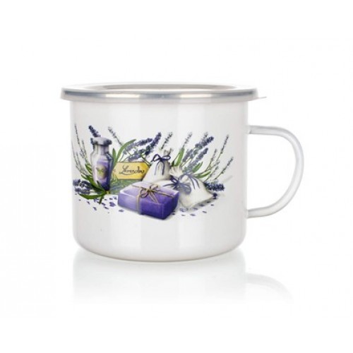 BANQUET Kubek emaliowany 0,9 L Levandule 13RMVEG08