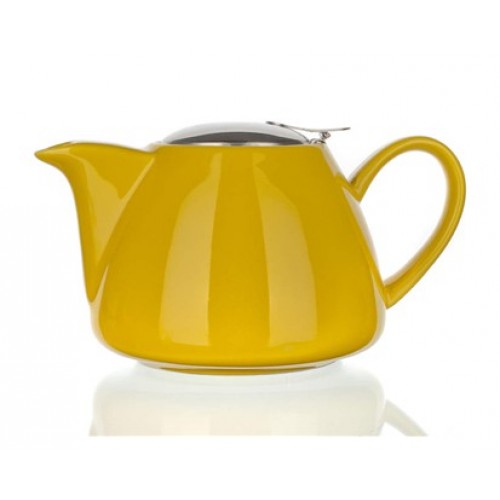 BANQUET Dzbanek z pokrywą i sitkiem ze stali nierdzewnej Bonnet żółty 60GSSFYT138LY