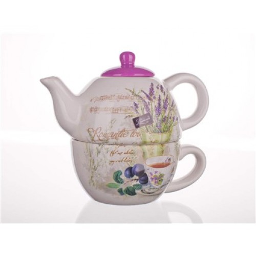 BANQUET Imbryk z filiżanką LAVENDER, OK 60ZF1124-A BANQUET Imbryk z filiżanką LAVENDER, OK 60ZF1124-A