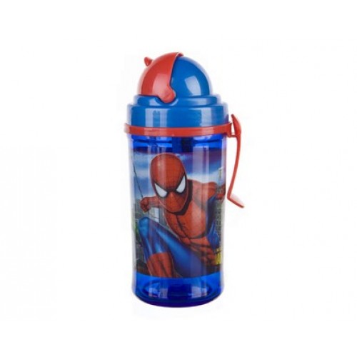 BANQUET Butelka sportowa ze słomką 350ml, Spiderman 1222SP38822 BANQUET Butelka sportowa ze słomką 350ml, Spiderman 1222SP38822