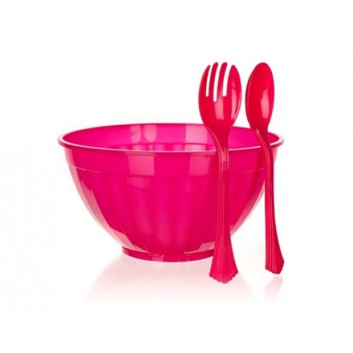 BANQUET Zestaw miska 5,5 L + 2 szt. plastikowych sztućców, miks. kolorów 553986 BANQUET Zestaw miska 5,5 L + 2 szt. plastikowych sztućców, miks. kolorów 553986
