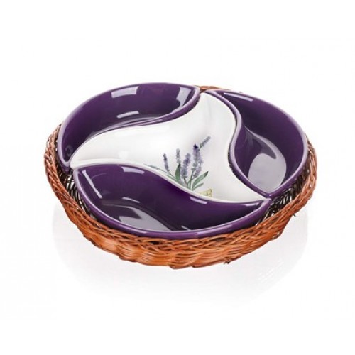 BANQUET Miseczki w koszyku 4 szt. LAVENDER 23 cm 601556LAV BANQUET Miseczki w koszyku 4 szt. LAVENDER 23 cm 601556LAV