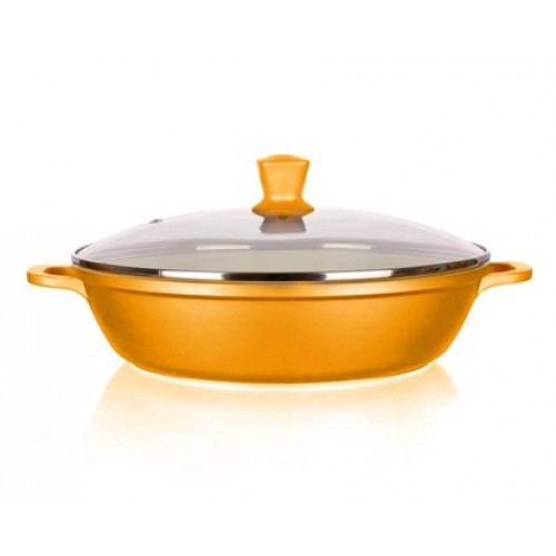 BANQUET Patelnia ceramiczna z pokrywką Gourmet Ceramia ORANGE 40SPB28CCO