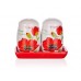 BANQUET Ceramiczna solniczka i pieprzniczka na talerzyku R.Poppy 60ZF1902RP